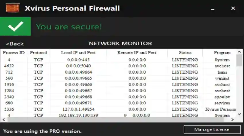 Xvirus Personal Firewall PRO - Ücretsiz Lisans