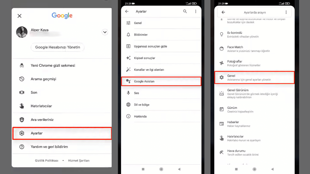 Google Sesli Asistan Kapatma Resimli Anlatım