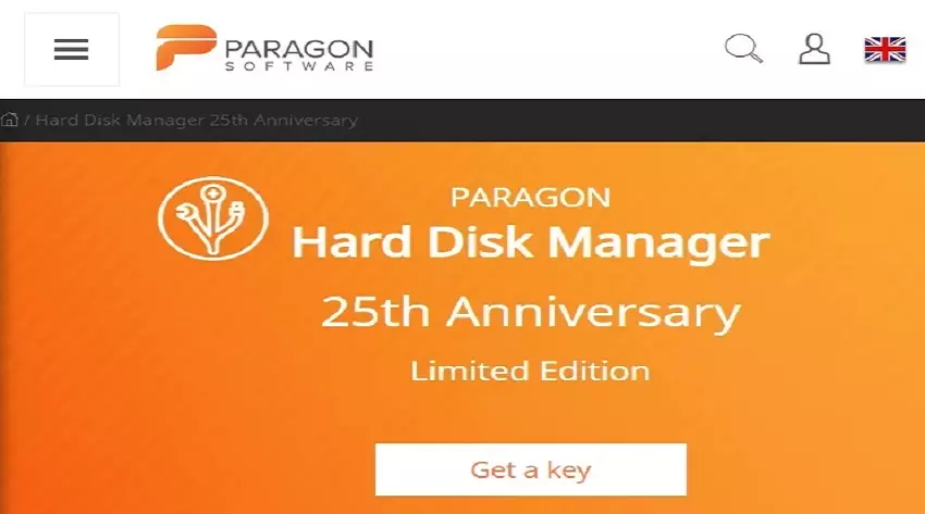 Paragon Hard Disk Manager 25th Anniversary Limited Edition - Ücretsiz Lisans