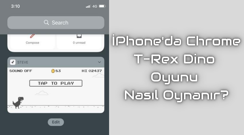 T-Rex Dino Oyunu Chrome İPhone’da Nasıl Oynanır?