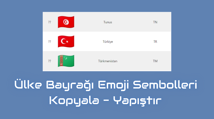 Ülke Bayrağı Emoji Sembolleri Kopyala – Yapıştır