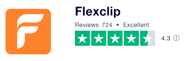 FlexClip Trustpilot derecelendirmeleri