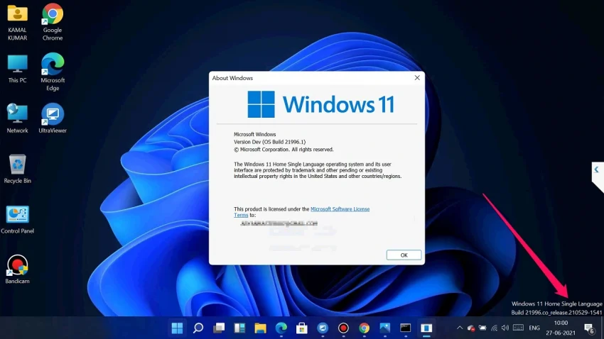 Windows 11 Sürümü, Yapı Numarası Nasıl Kontrol Edilir