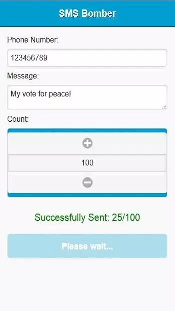 SMS Bomber APK - Telefon Numarası ve Mesaj