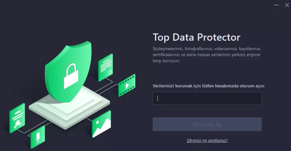 Top Data Protector Oturum Açma
