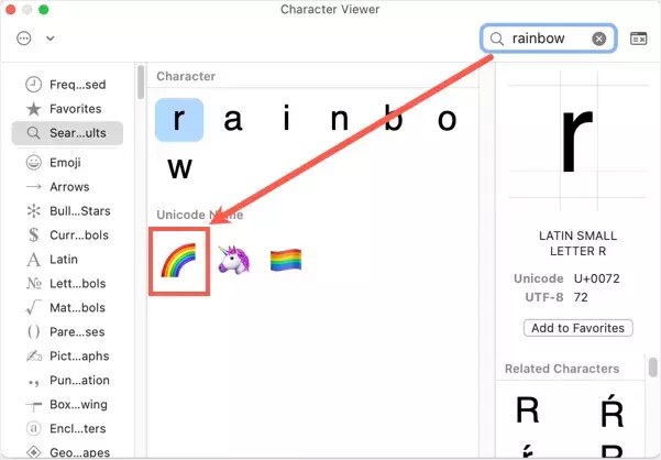 Mac'e Rainbow Emoji Ekle