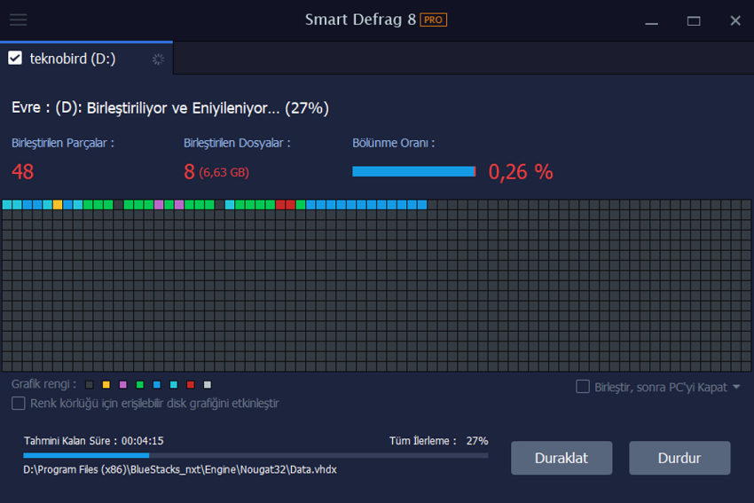 IObit Smart Defrag PRO 8.5 Disk Birleştirme ve İyileştirme