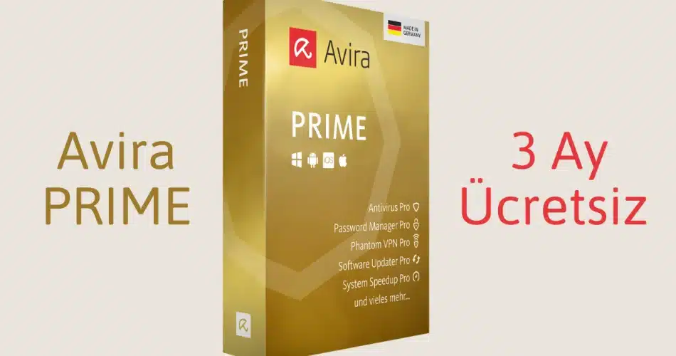 Avira Prime 3 Aylık - Ücretsiz Abonelik Lisansı