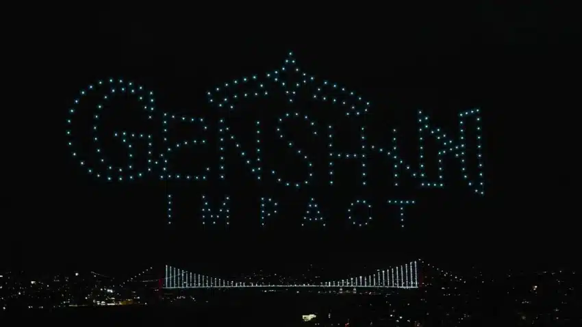 Genshin Impact Türkçe Dilinin Eklenişini Drone Işık Gösterisiyle Kutladı