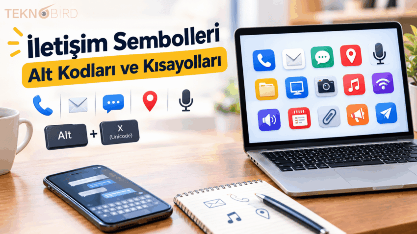 İletişim Sembolleri ve Alt Kodları: Telefon, E-Posta ve Mesaj İşaretleri