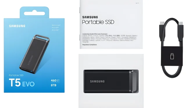 Samsung T5 EVO – 8 TB Harici SSD Satışa Çıkıyor