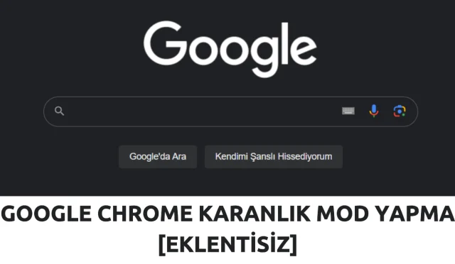 Google Chrome Karanlık Mod Yapma [Eklentisiz]