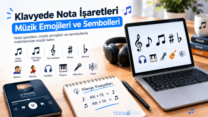 Klavyede Nota İşaretleri – Müzik Emojileri ve Sembolleri ♪♫