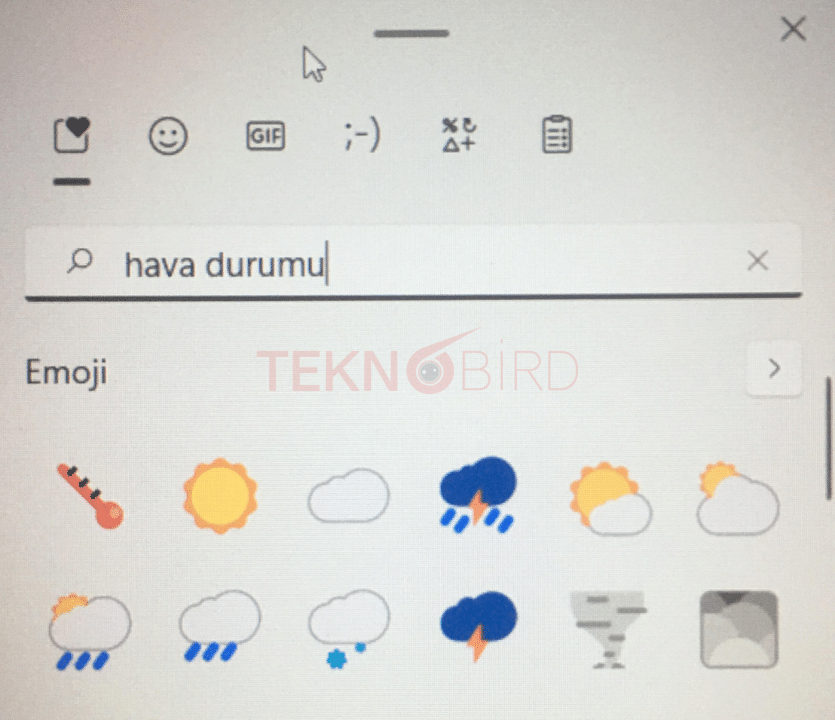 Windows 11 Emoji Klavyesi Açma