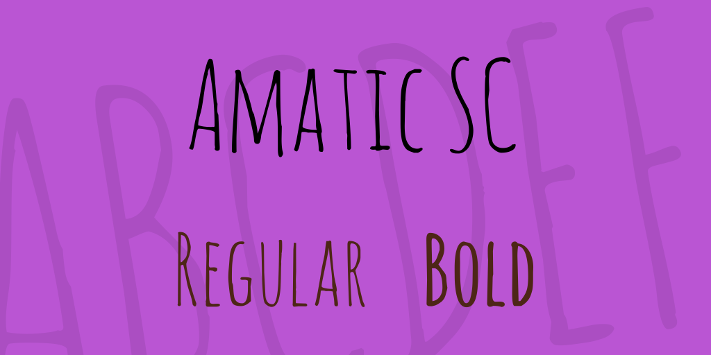 Amatic SC Yazı Fontu