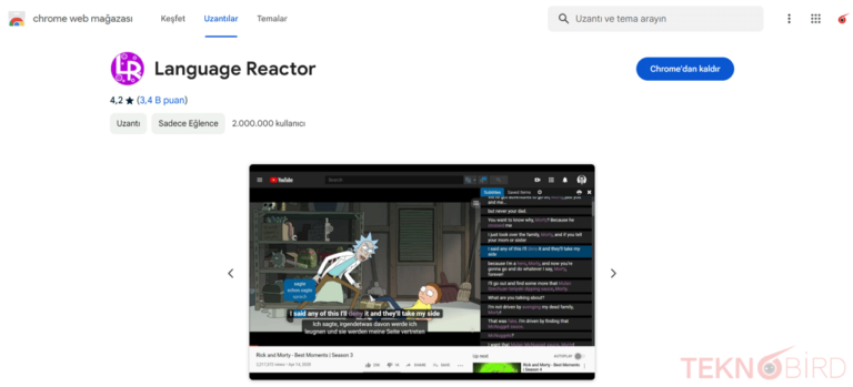 Language Reactor Language Reactor Nedir? - Teknobird