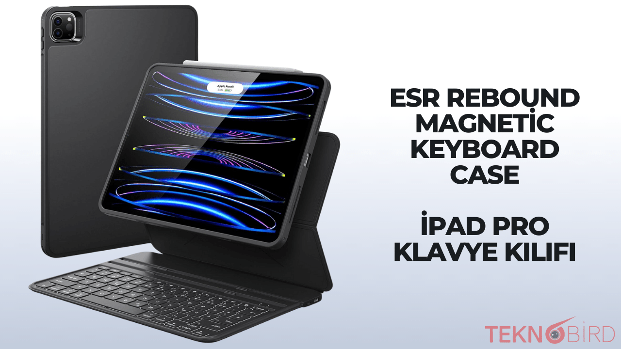 ESR Rebound Magnetic Keyboard Case iPad Pro Klavye Kılıfı Siyah