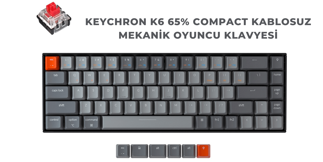 Keychron K6 Kablosuz Mekanik Klavye İncelemesi Özellikleri