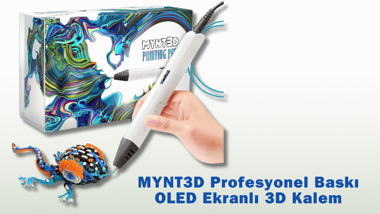 MYNT3D Profesyonel Baskı OLED Ekranlı 3D Kalem