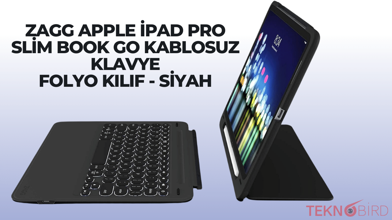 ZAGG Slim Book Go iPad PRO Kablosuz Klavye Siyah
