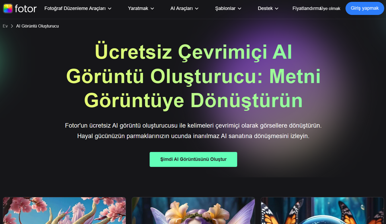 Fotor AI Görüntü Oluşturucu