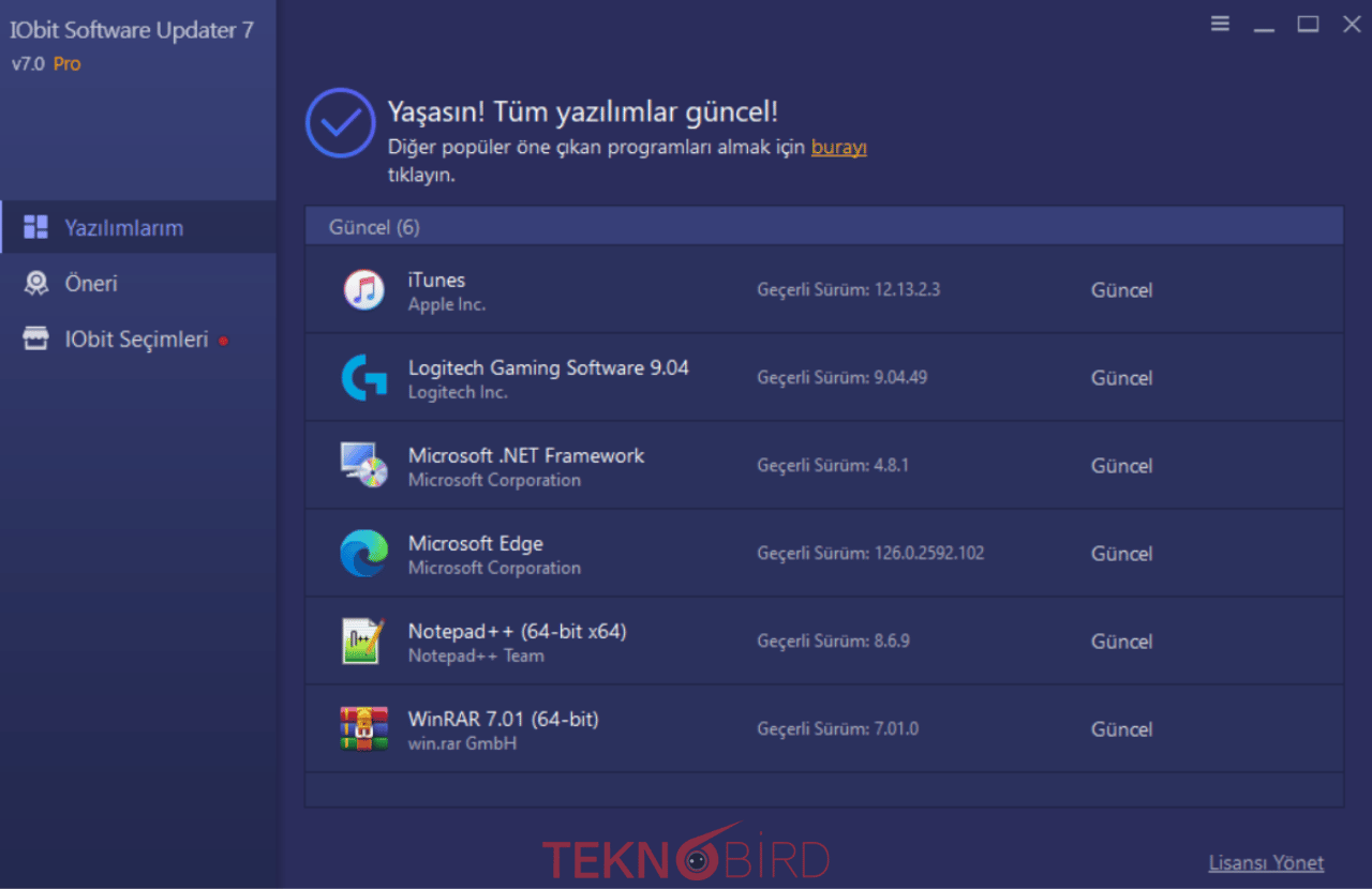 IObit Software Updater 7 PRO Yazılım Güncelleme