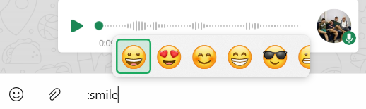 WhatsApp Web Smile Emoji