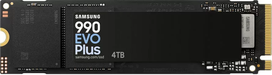 Samsung 990 EVO Plus adlı bir 4 TB kapasiteli M.2 NVMe SSD