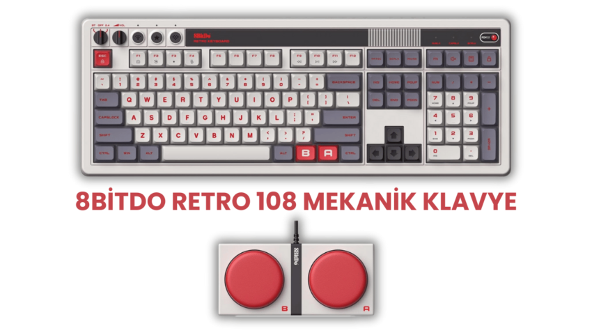 8BitDo Retro 108: NES Tarzında Mekanik Klavyesini Tanıttı