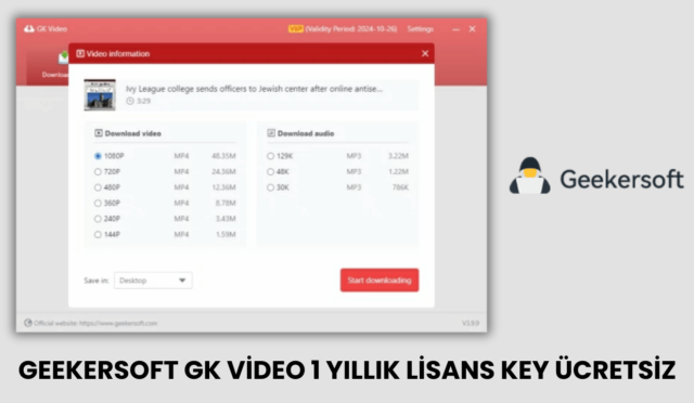 Geekersoft GK Video 1 Yıllık Lisans Key Ücretsiz (2024)