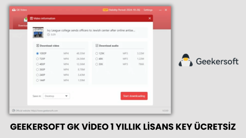 Geekersoft GK Video 1 Yıllık Lisans Key Ücretsiz (2024)