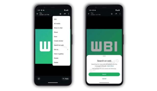 WhatsApp’a Yakında İnternette Görsel Arama Özelliği Geliyor