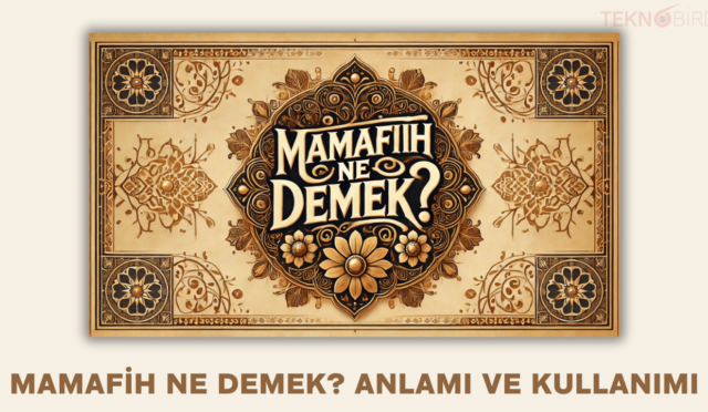 Mamafih Ne Demek? Anlamı ve Kullanımı