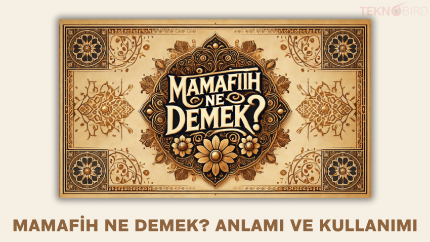 Mamafih Ne Demek? Anlamı ve Kullanımı