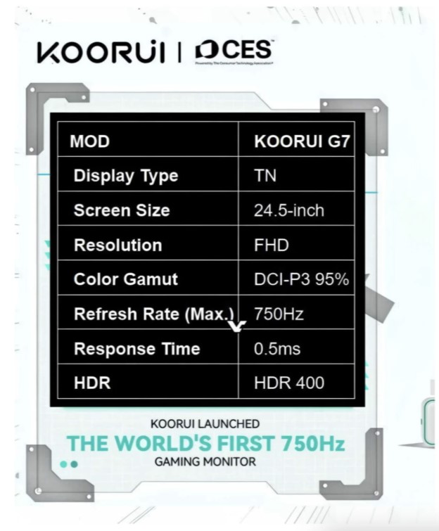 Koorui, Dünyanın İlk 750Hz Oyuncu Monitörünü Tanıttı
