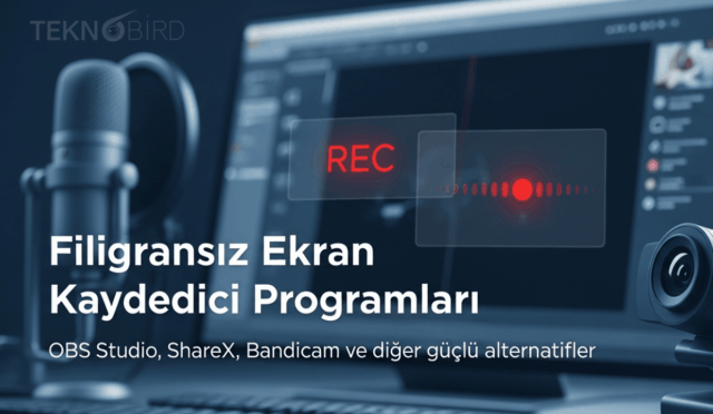 OBS Studio, iTop Screen Recorder, ShareX, Bandicam ve diğer güçlü alternatifler
