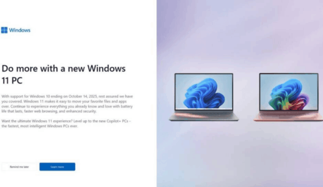 Microsoft, Windows 11 reklamlarını doğrudan Windows 10 içinde göstermeye başladı