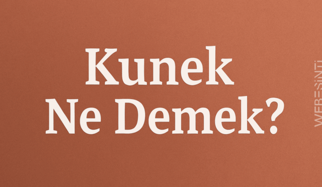 Kunek Ne Demek? Anlamı ve Kökeni Nedir?