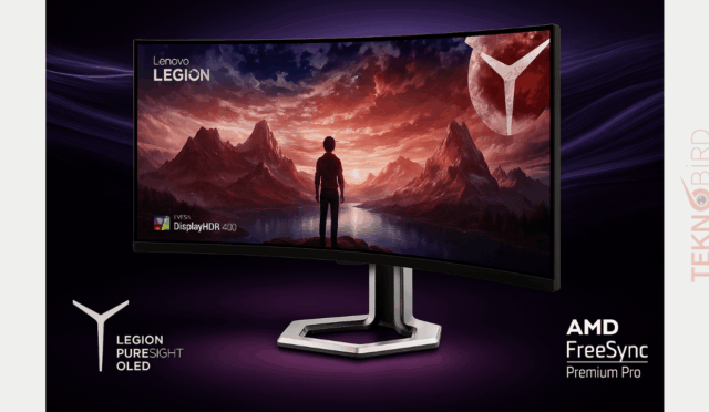 Lenovo, Kavisli OLED Monitörü Legion Pro34W Modelini Tanıttı: 240Hz Yenileme Hızıyla Geliyor