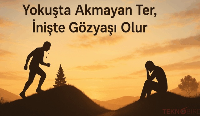 Yokuşta Akmayan Ter, İniște Gözyaşı Olur Ne Demek?