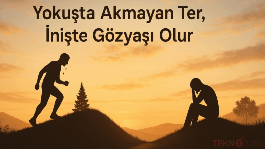 Yokuşta Akmayan Ter, İniște Gözyaşı Olur Ne Demek?