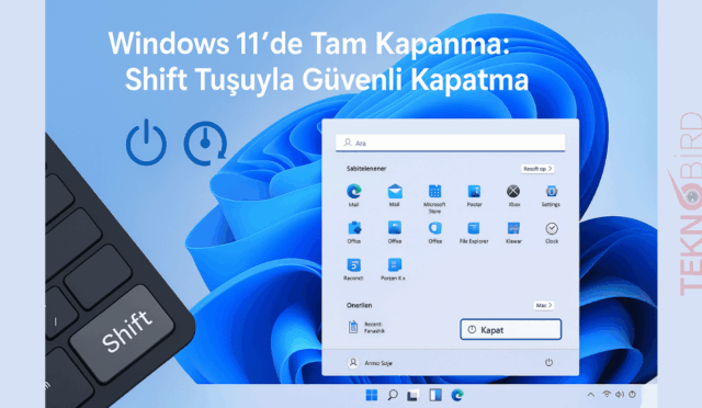 Bilgisayarı kapatırken Shift tuşuna basmak: Windows 11’de Gerçek Kapanış
