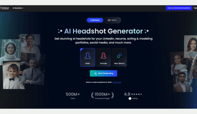 Fotor AI Headshot Generator İncelemesi: Stüdyo Kalitesinde Profesyonel AI Portreler Oluşturun
