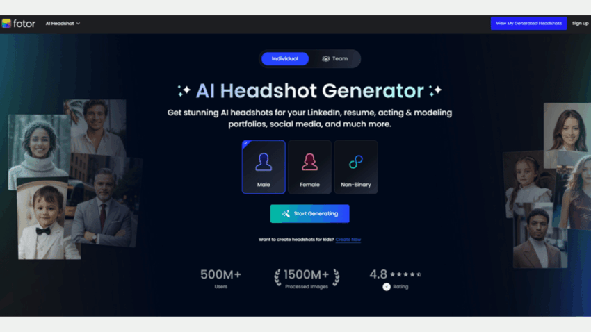 Fotor AI Headshot Generator İncelemesi: Stüdyo Kalitesinde Profesyonel AI Portreler Oluşturun