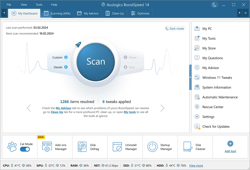Auslogics BoostSpeed 14 Pro Programı Özellikleri ve Arayüzü
