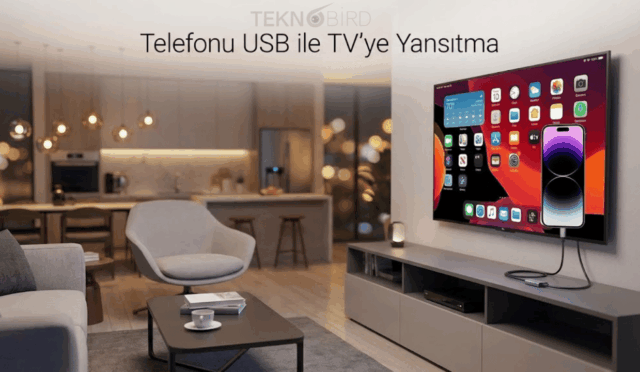 USB Kablo ile Telefonu Televizyona Yansıtma 📺📱