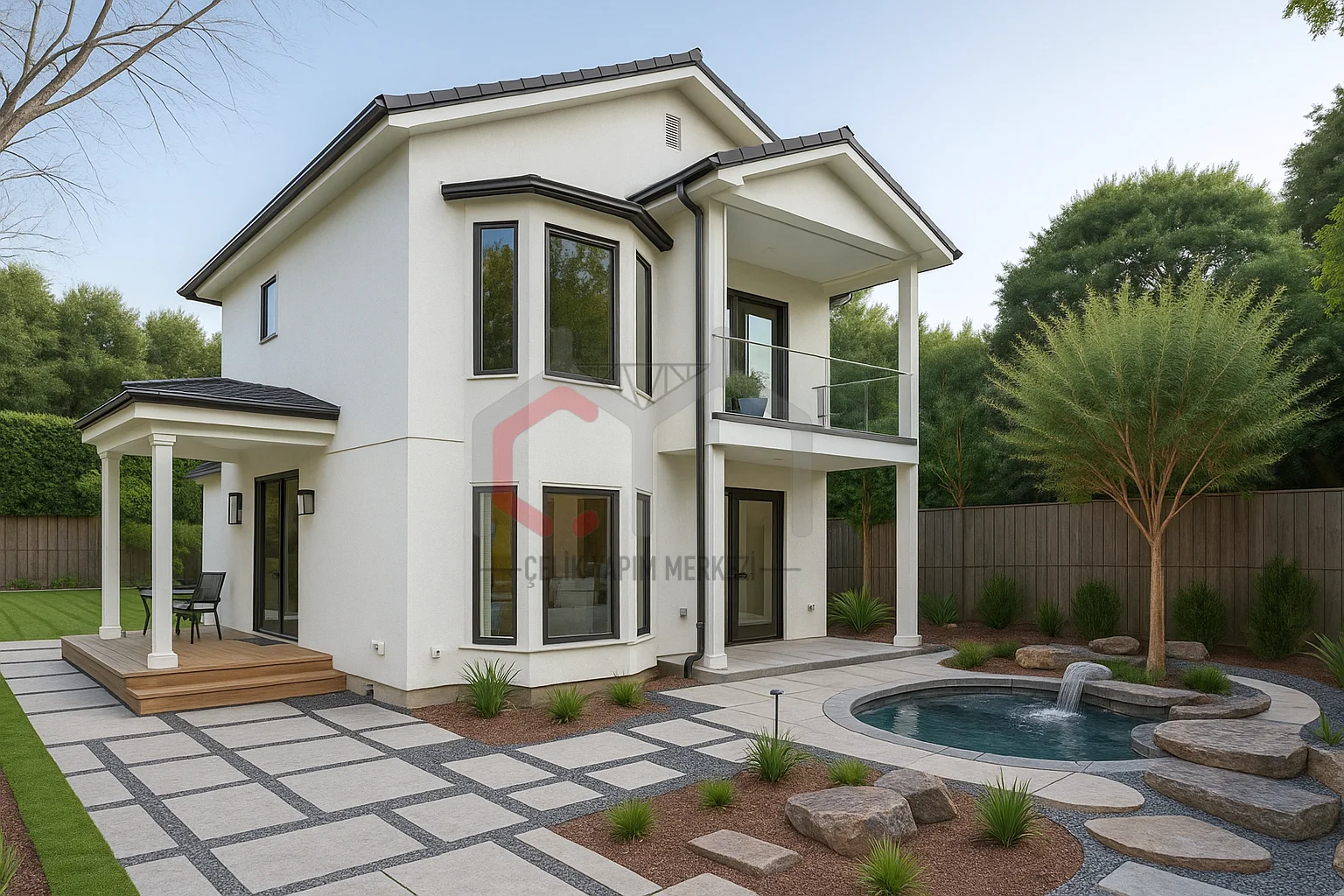 126 m2 çift katlı prefabrik villa