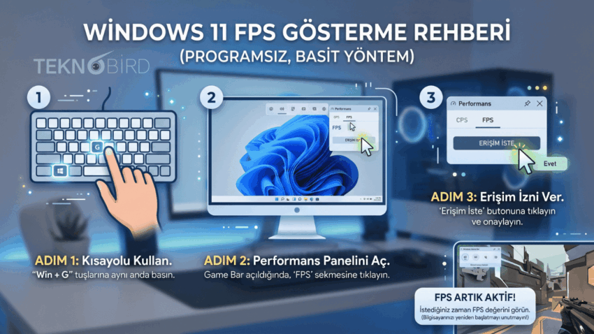 Windows 11 Programsız FPS Gösterme Basit Yöntem 2026