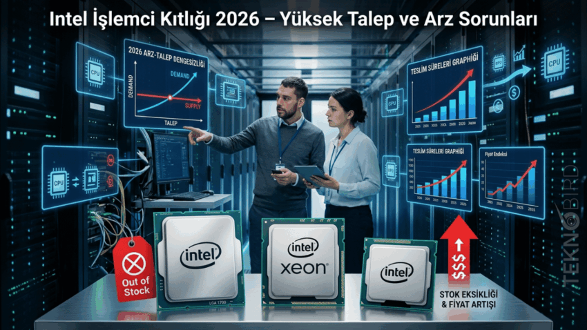 Intel, 2026 Yılında Yapay Zeka Talebi Nedeniyle İşlemci Kıtlığı Yaşayacak