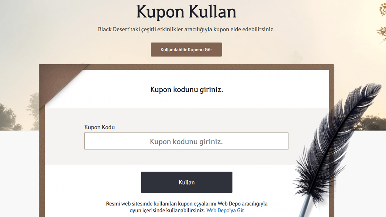 Black Desert Online Kupon Kullanma Ekranı – Kod Girme Rehberi